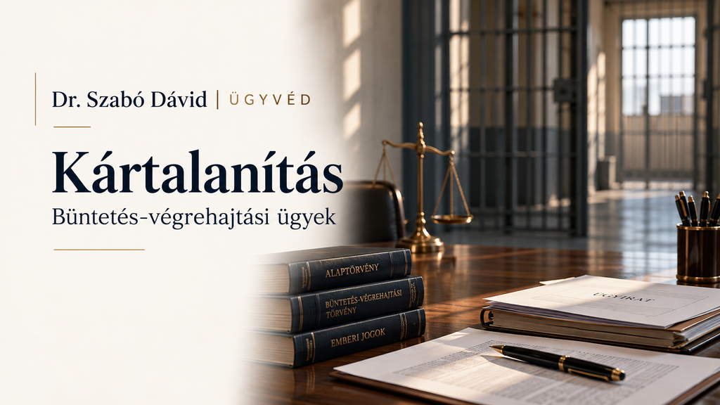 Dr. Szabó Dávid ügyvéd – kártalanítás büntetés-végrehajtási ügyekben, jogi képviselet